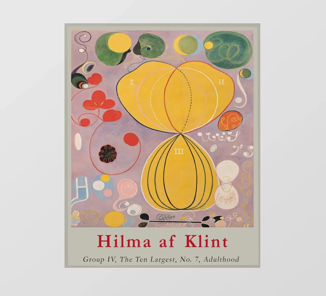 Hilma af Klint "Adulthood No. 7" Mappa astratta della vita telo in pvc da homdeco
