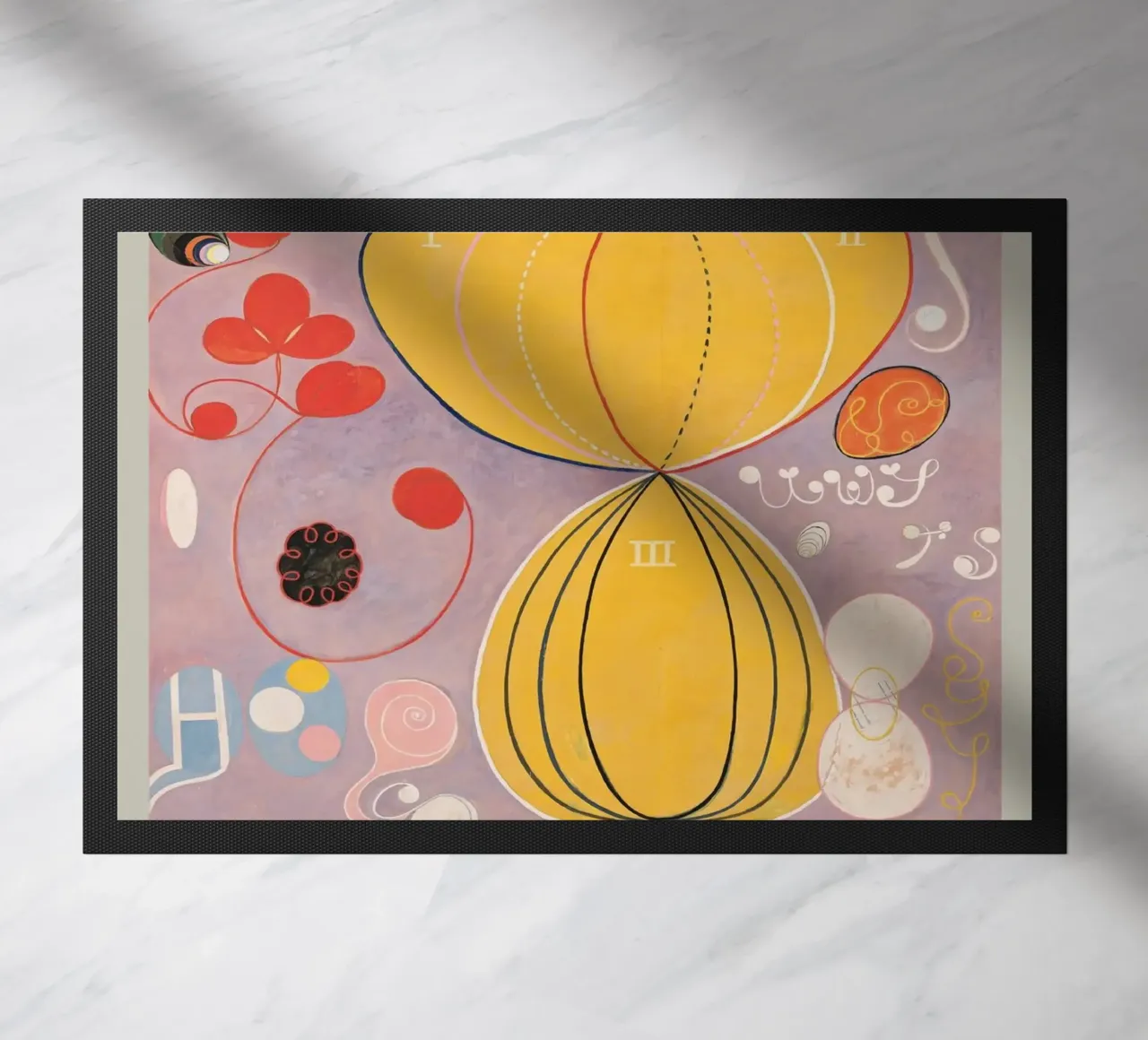 Hilma af Klint "Adulthood No. 7" Abstract Life Map doormat by homdeco
