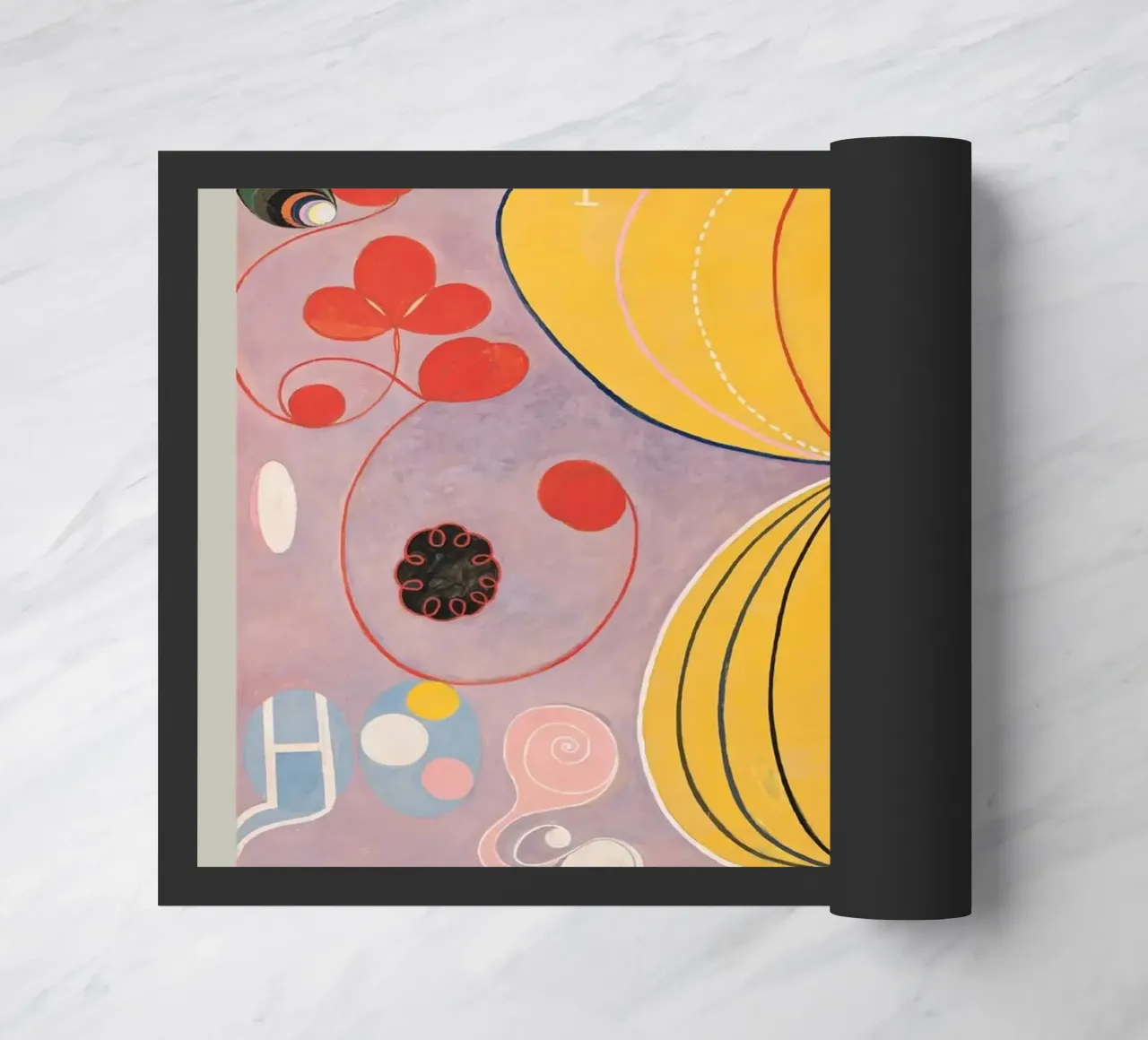Hilma af Klint "Adulthood No. 7" Abstract Life Map doormat by homdeco