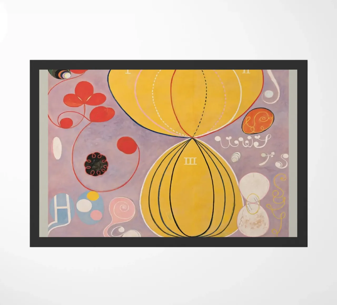 Hilma af Klint "Adulthood No. 7" Abstract Life Map doormat by homdeco