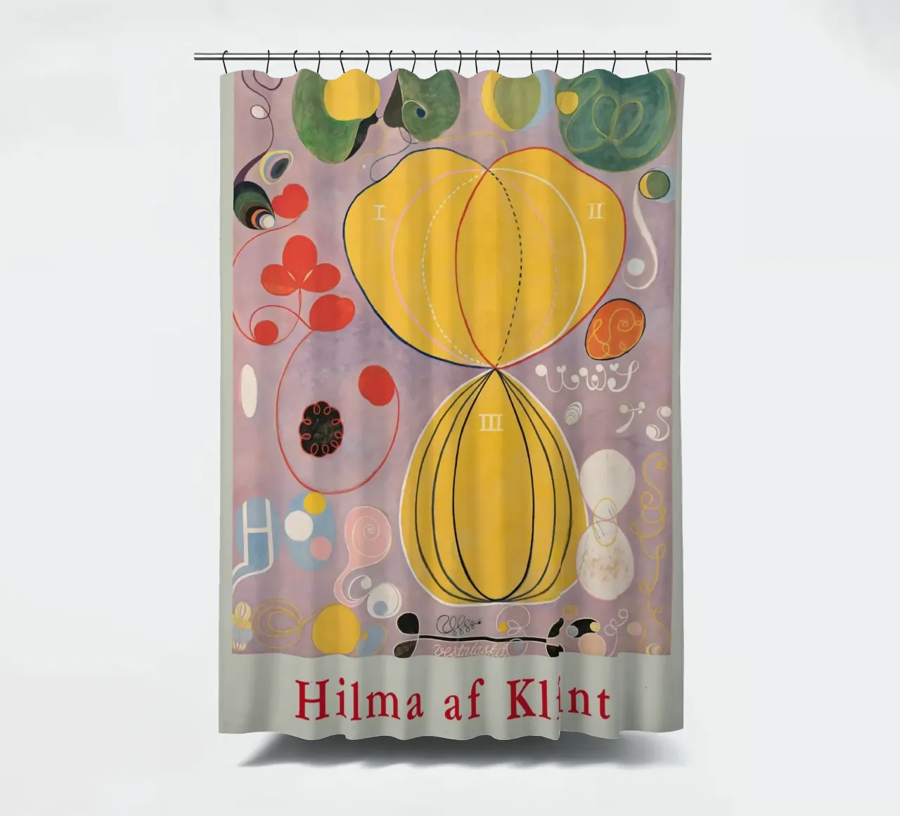 Hilma af Klint "Adulthood No. 7" Abstract Life Map shower curtain by homdeco