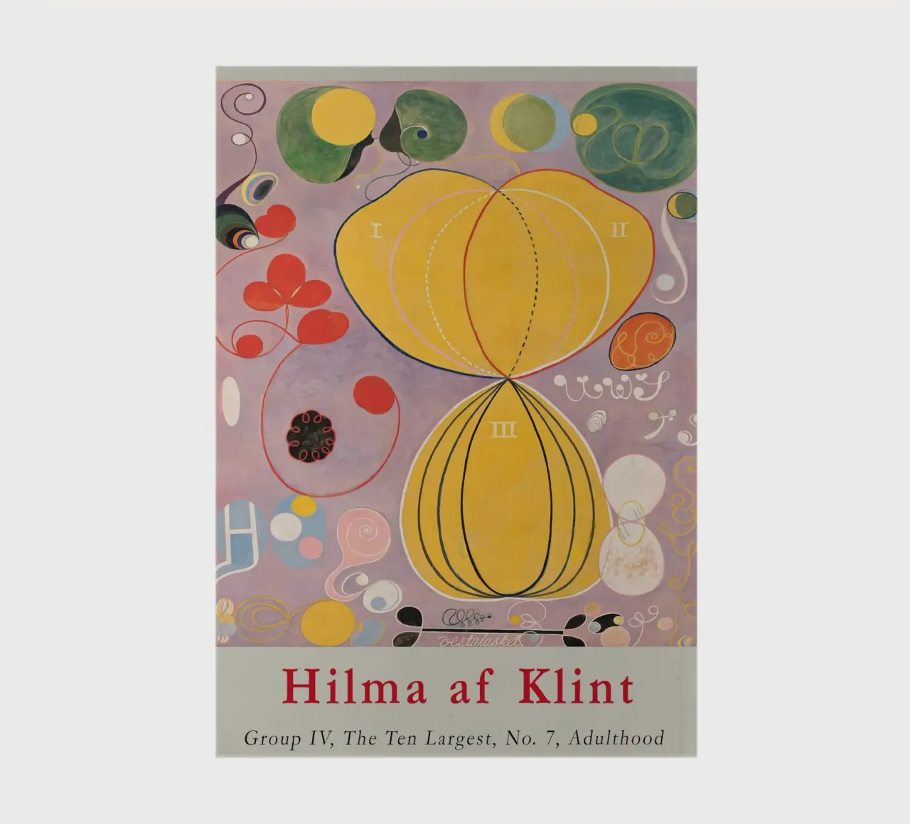 Hilma af Klint "Adulthood No. 7" Abstract Life Map notebook by homdeco