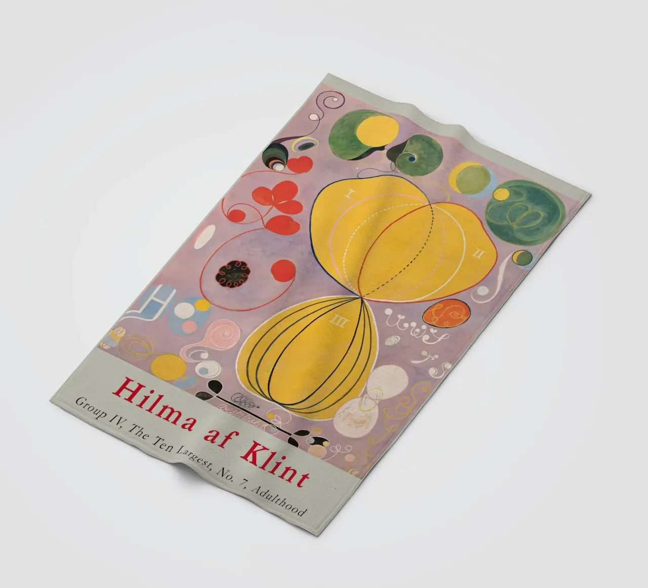 Hilma af Klint "Adulthood No. 7" Abstract Life Map fleece blanket by homdeco
