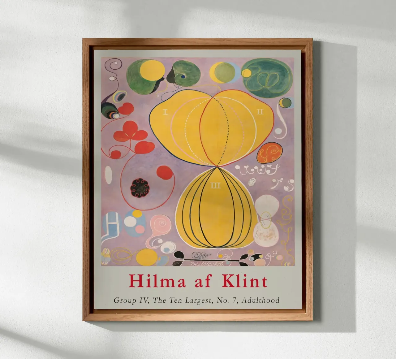 Hilma af Klint "Adulthood No. 7" Abstract Life Map alu-dibond by homdeco