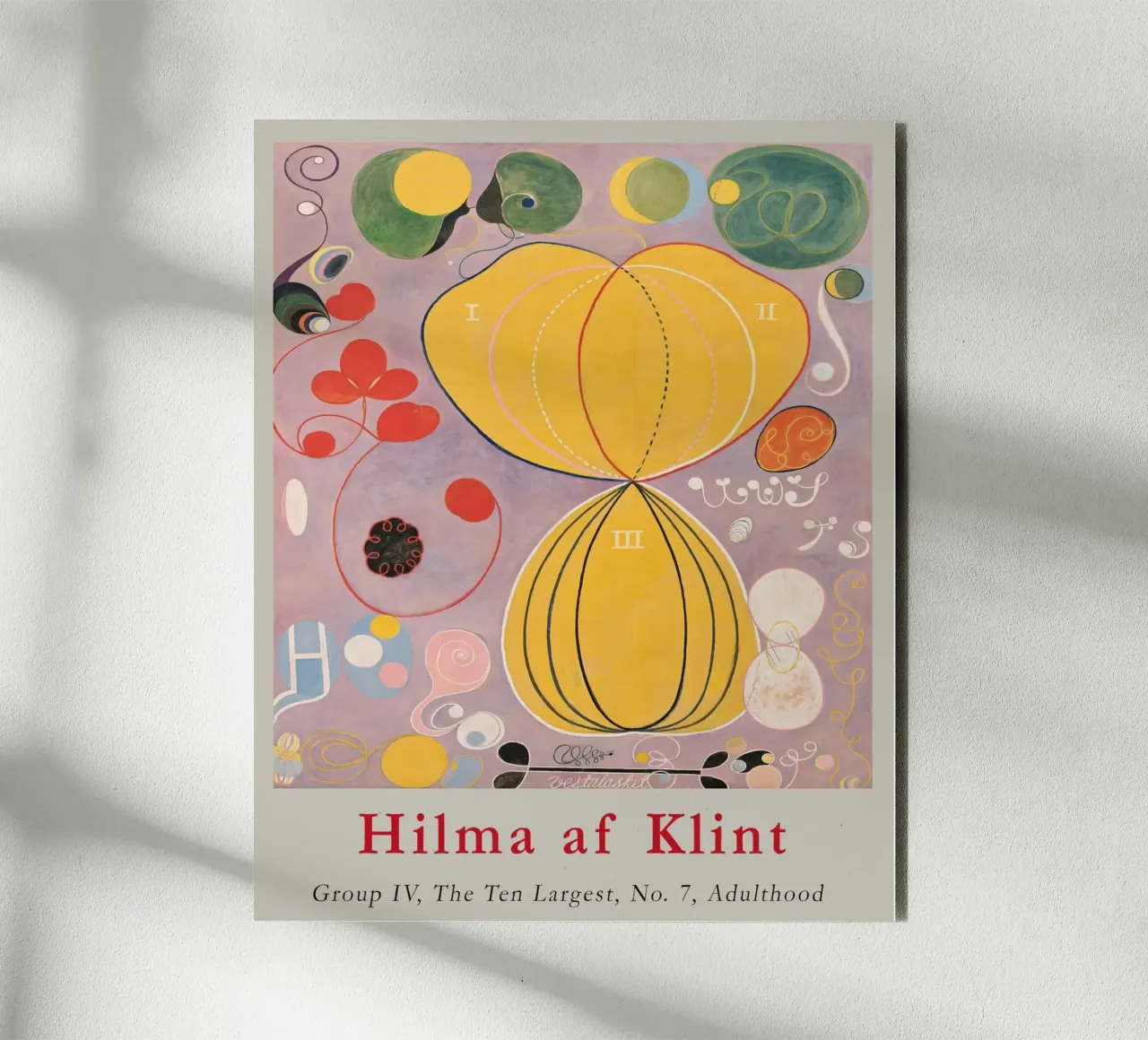 Hilma af Klint "Adulthood No. 7" Abstract Life Map alu-dibond by homdeco