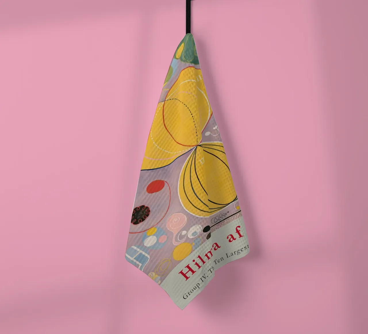 Hilma af Klint "Adulthood No. 7" Abstract Life Map tea towel by homdeco