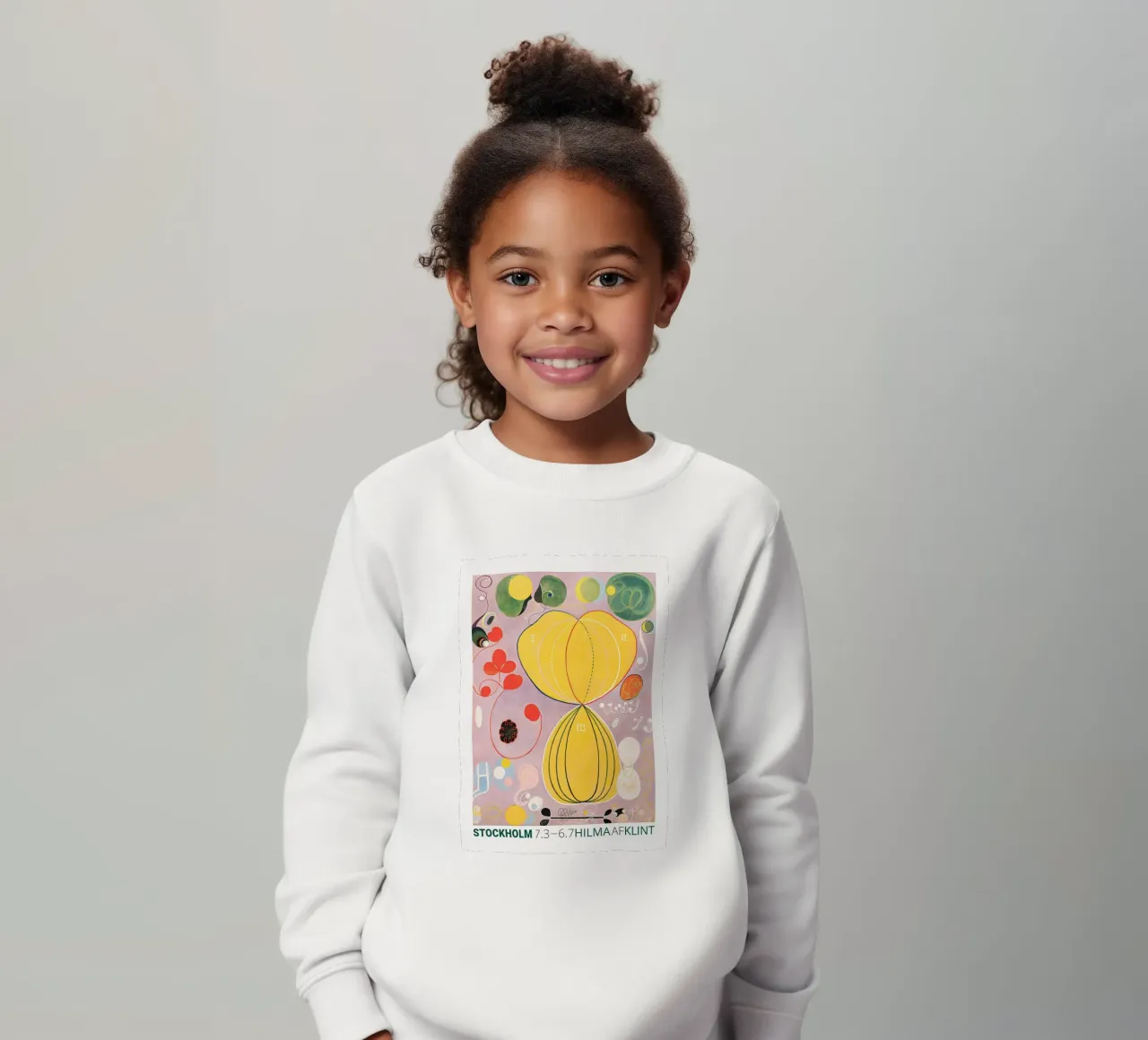 Hilma af Klint "Volwassenheid" Abstracte levensreis kinder sweatshirt van homdeco