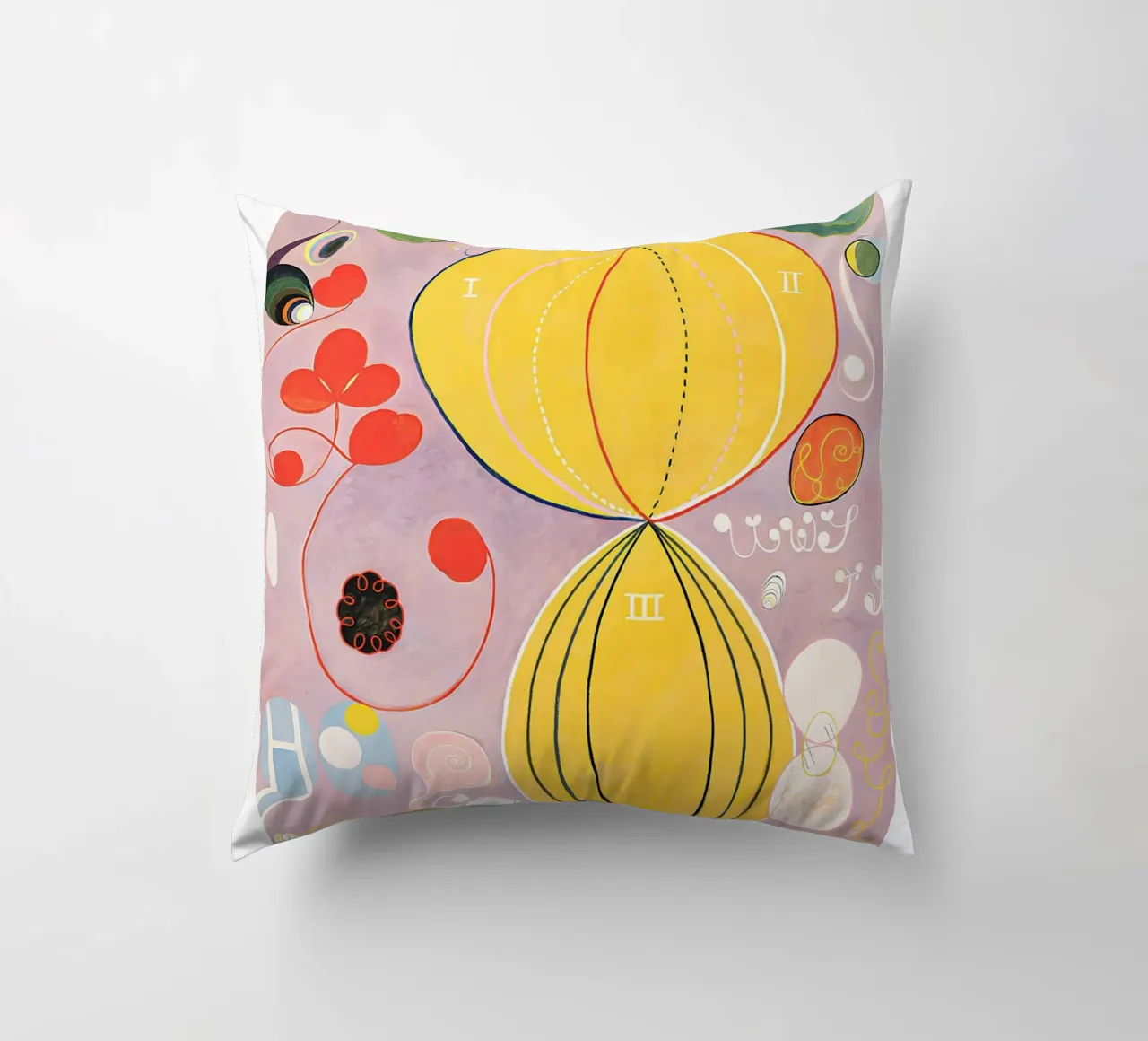 Hilma af Klint "Adulthood" Abstract Life Journey decorative cushion by homdeco