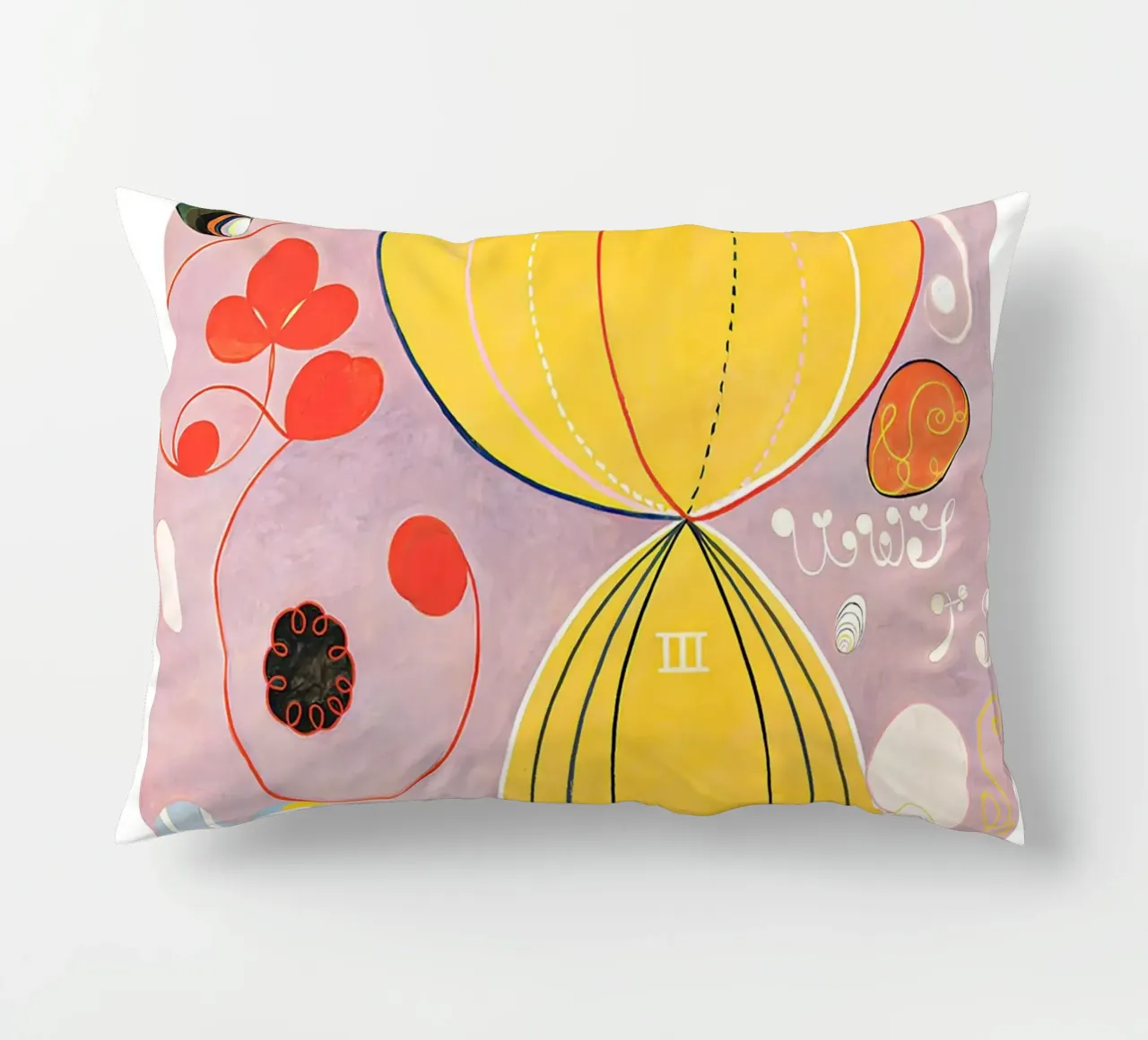 Hilma af Klint "Adulthood" Abstract Life Journey decorative cushion by homdeco