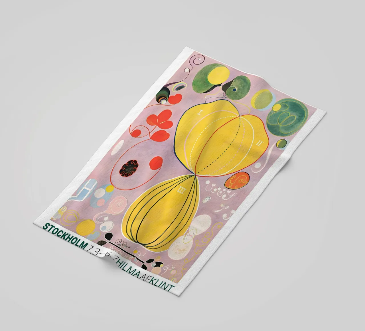 Hilma af Klint "Adulthood" Abstract Life Journey beach towel by homdeco