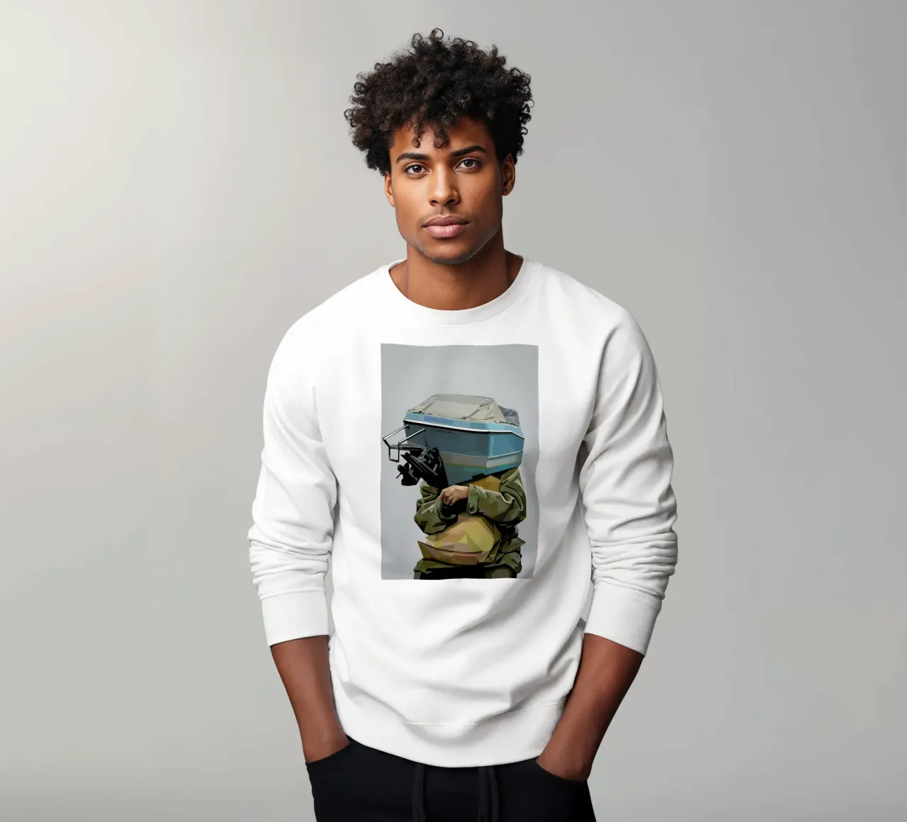 Boatface sweatshirt by Tapio Mömmö