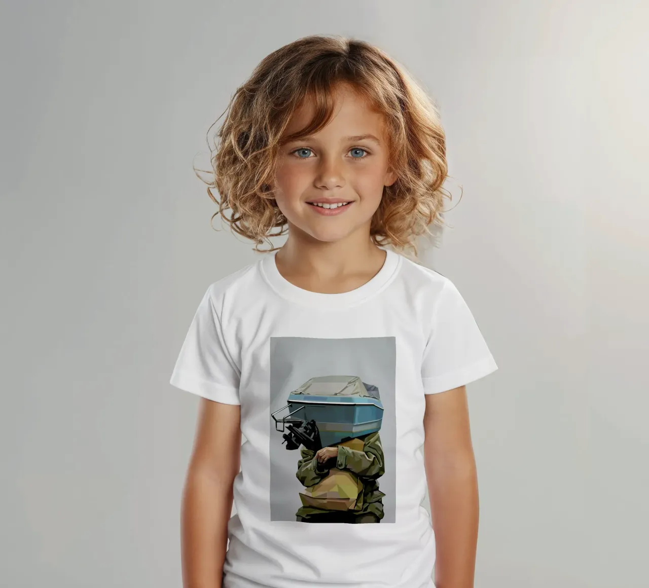 Boatface Kinder T-Shirt von Tapio Mömmö