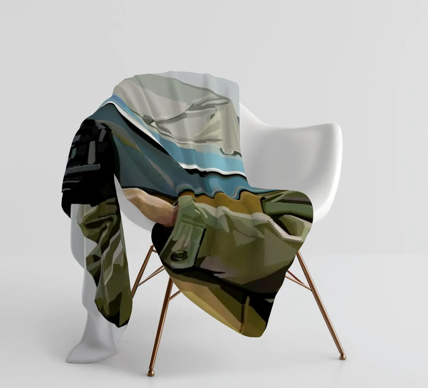 Boatface Fleecedecke von Tapio Mömmö