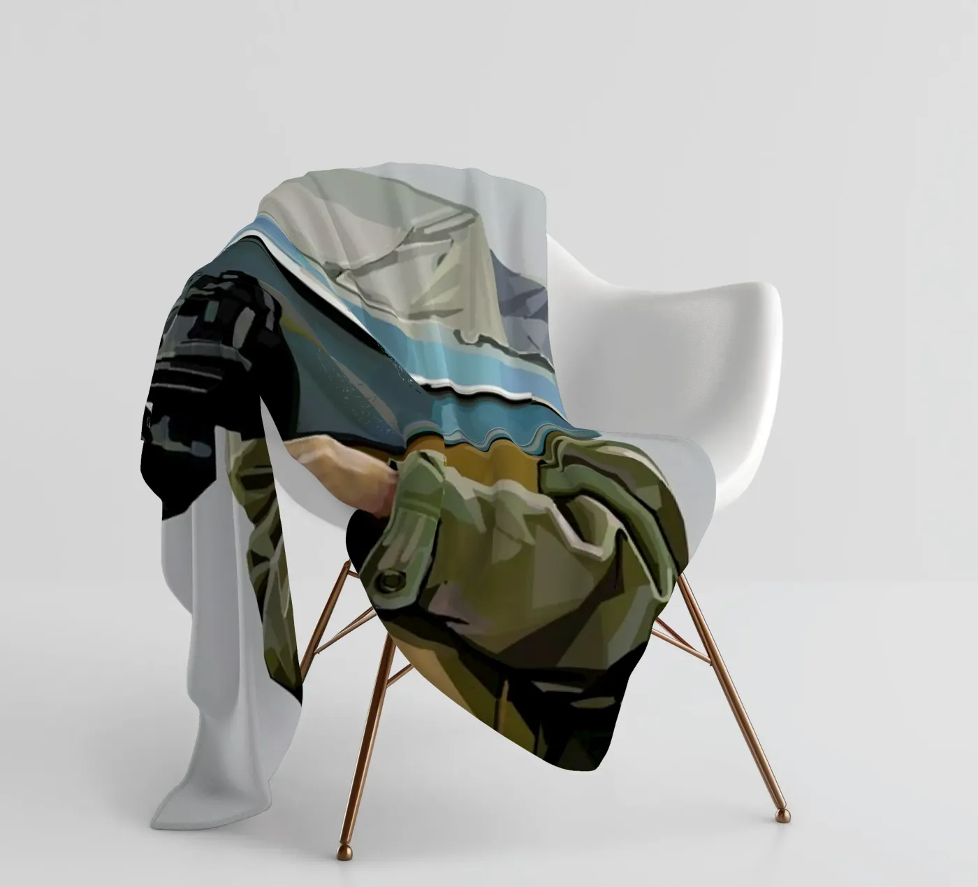 Boatface Fleecedecke von Tapio Mömmö