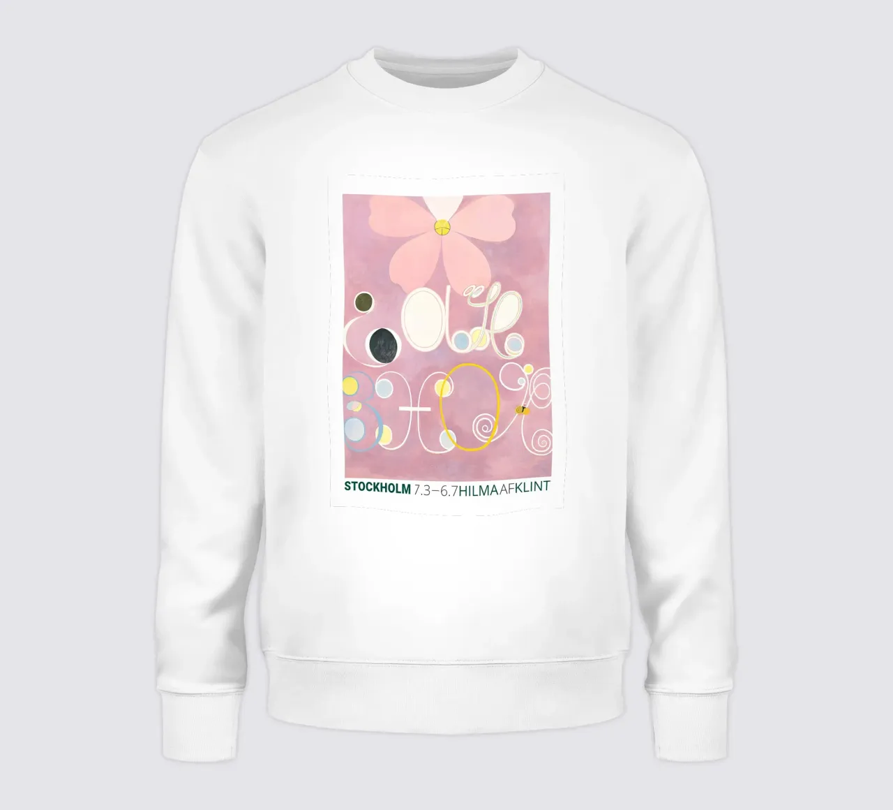 Hilma af Klint "Adulthood" Astratto Floreale Rosa felpa da homdeco