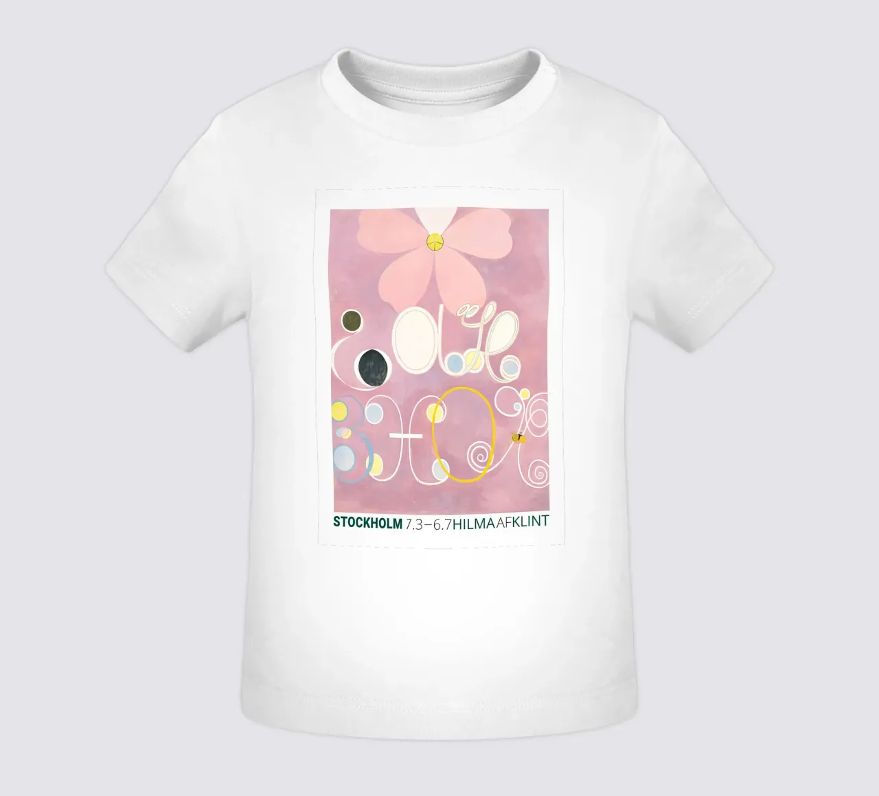 Hilma af Klint "Adulthood" Astratto Floreale Rosa maglietta neonato da homdeco