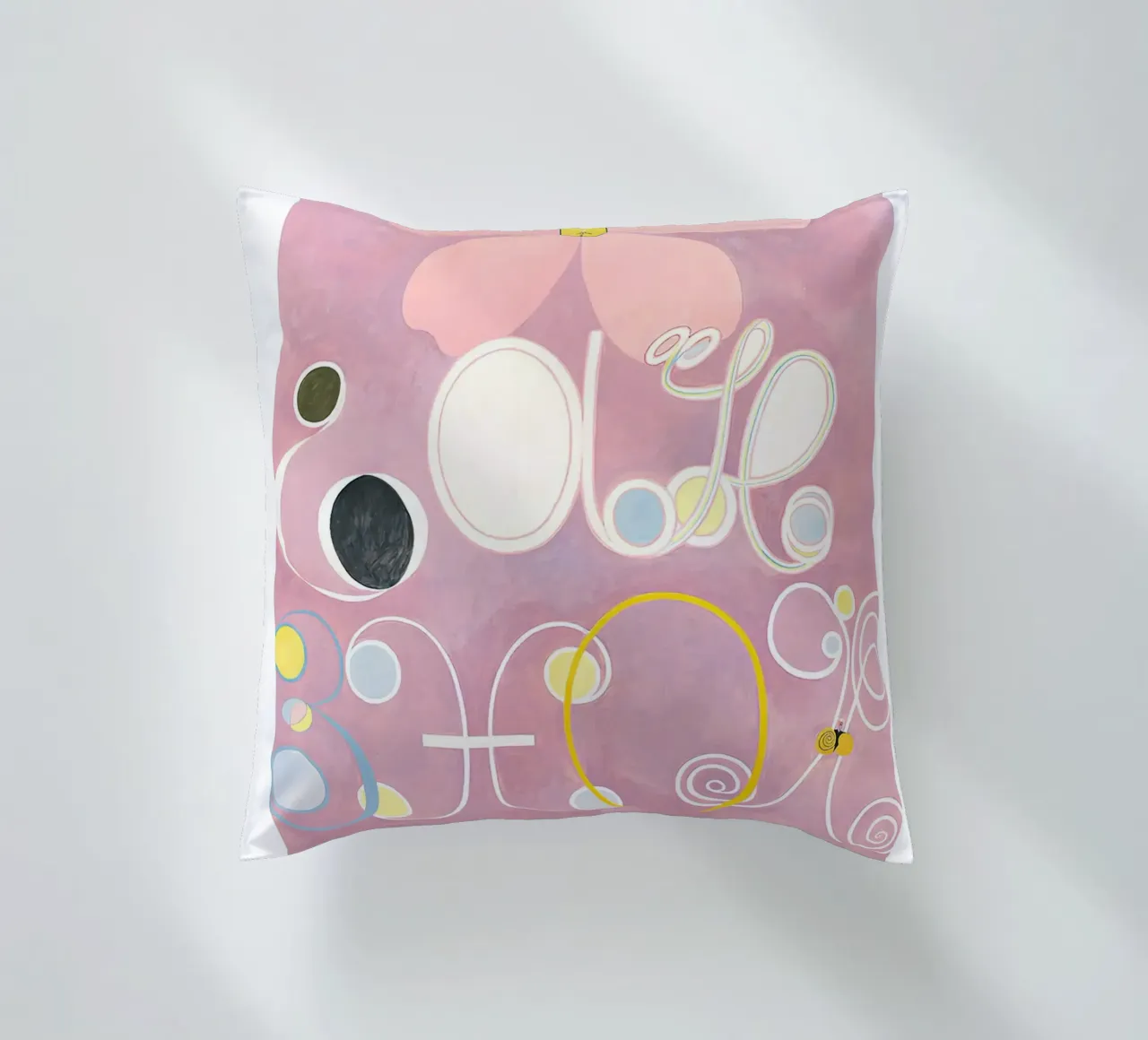 Hilma af Klint "Adulthood" Astratto Floreale Rosa cuscino da homdeco