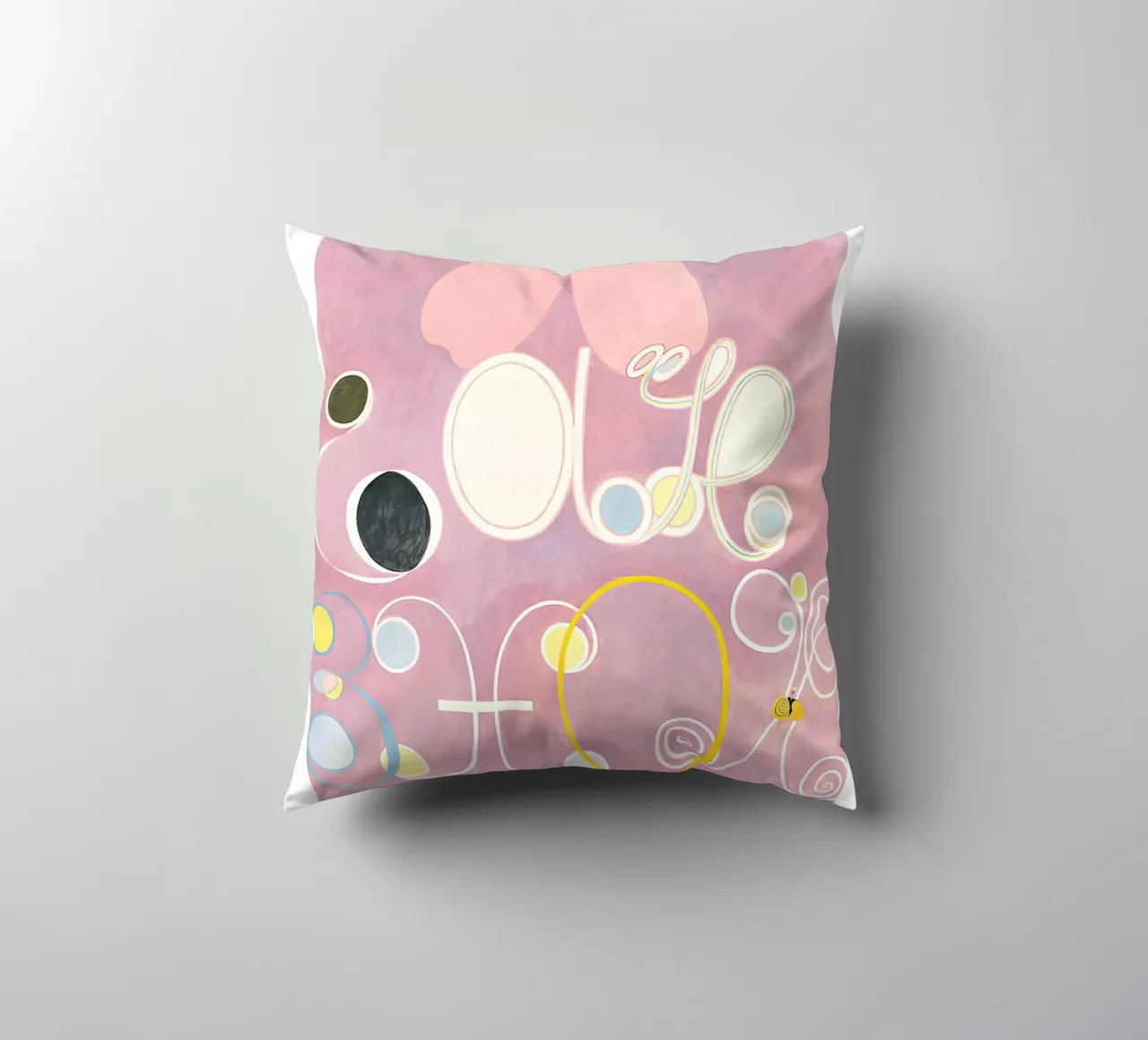 Hilma af Klint "Adulthood" Astratto Floreale Rosa cuscino da homdeco