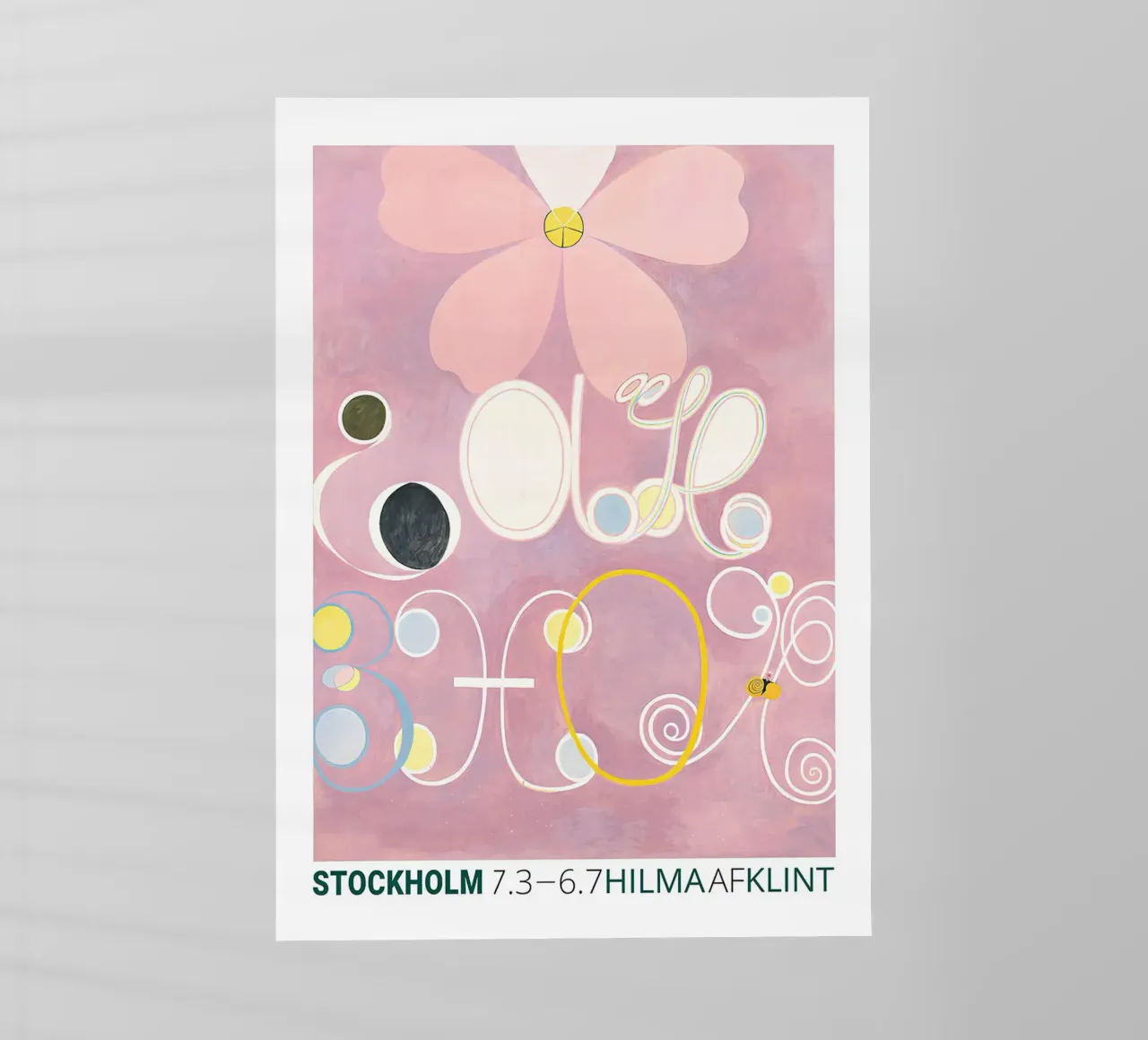 Hilma af Klint "Adulthood" Astratto Floreale Rosa pellicola backlit da homdeco
