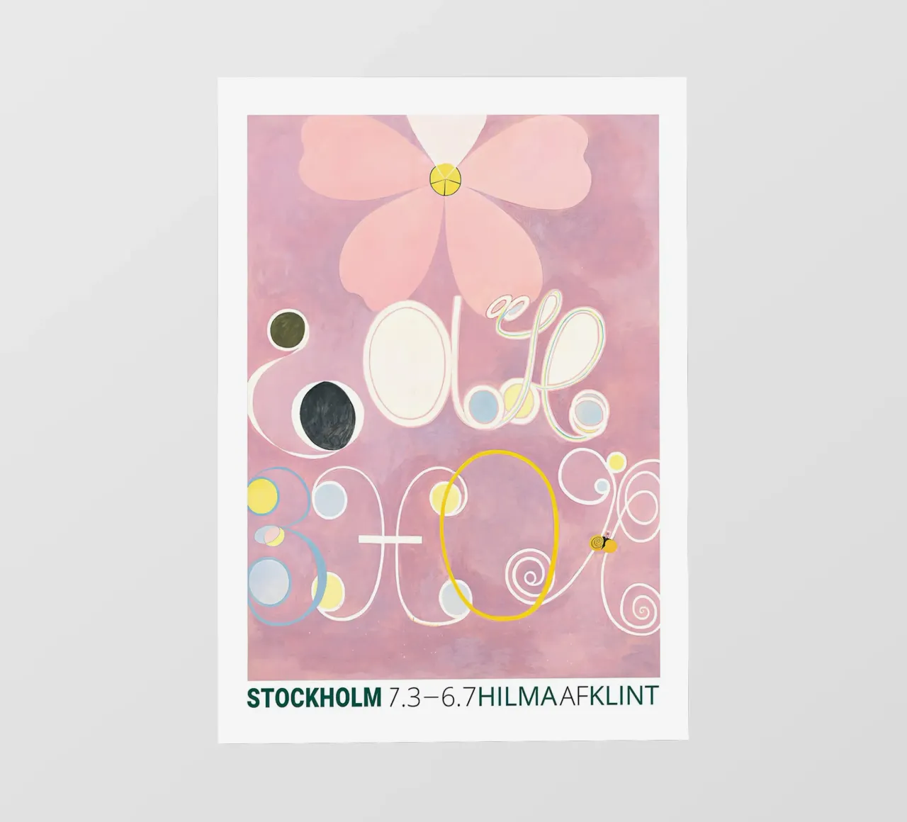 Hilma af Klint "Adulthood" Astratto Floreale Rosa pellicola backlit da homdeco