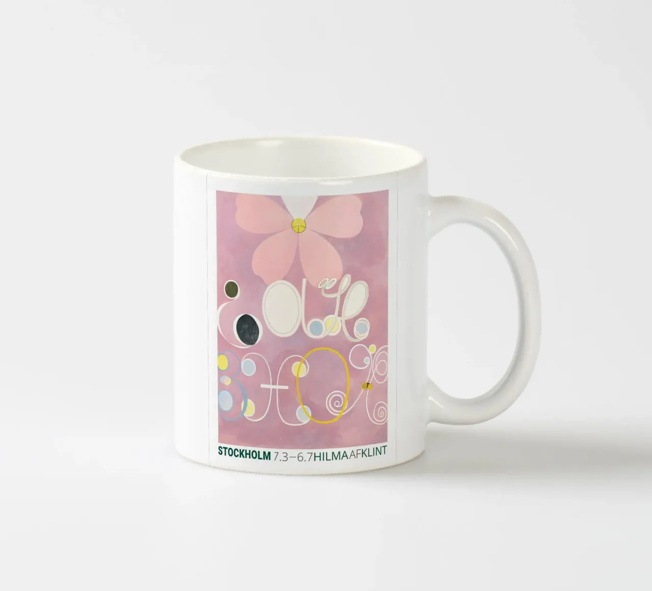 Hilma af Klint "Adulthood" Astratto Floreale Rosa tazza in ceramica da homdeco