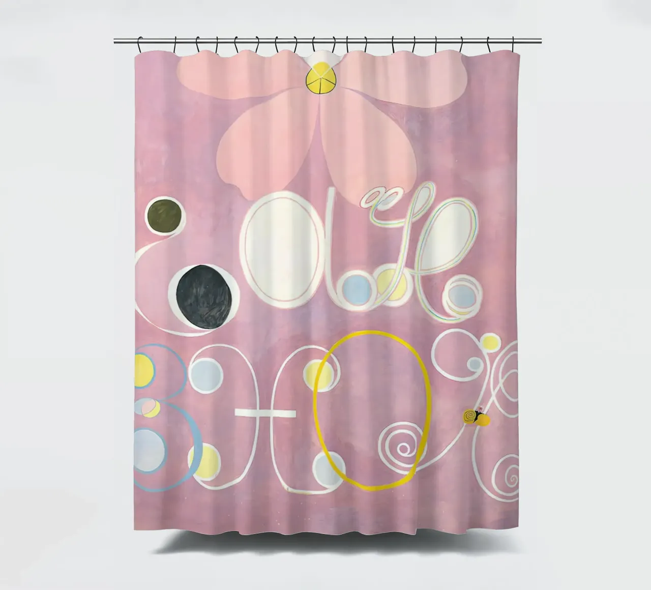 Hilma af Klint "Adulthood" abstrait floral rose rideau de douche de homdeco