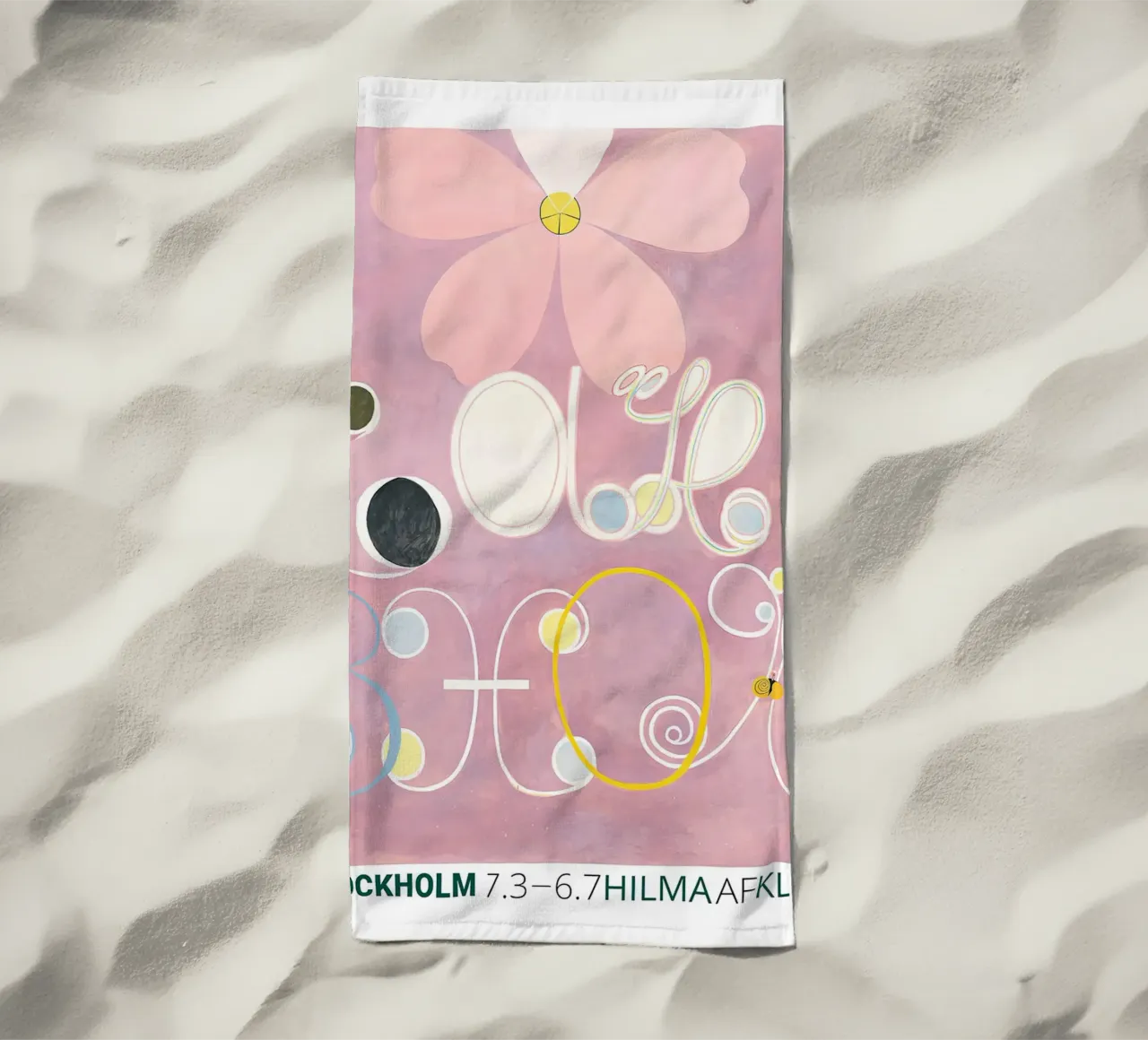 Hilma af Klint "Adulthood" Astratto Floreale Rosa telo mare da homdeco