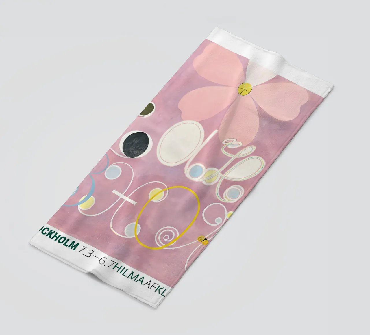 Hilma af Klint "Adulthood" Astratto Floreale Rosa telo mare da homdeco