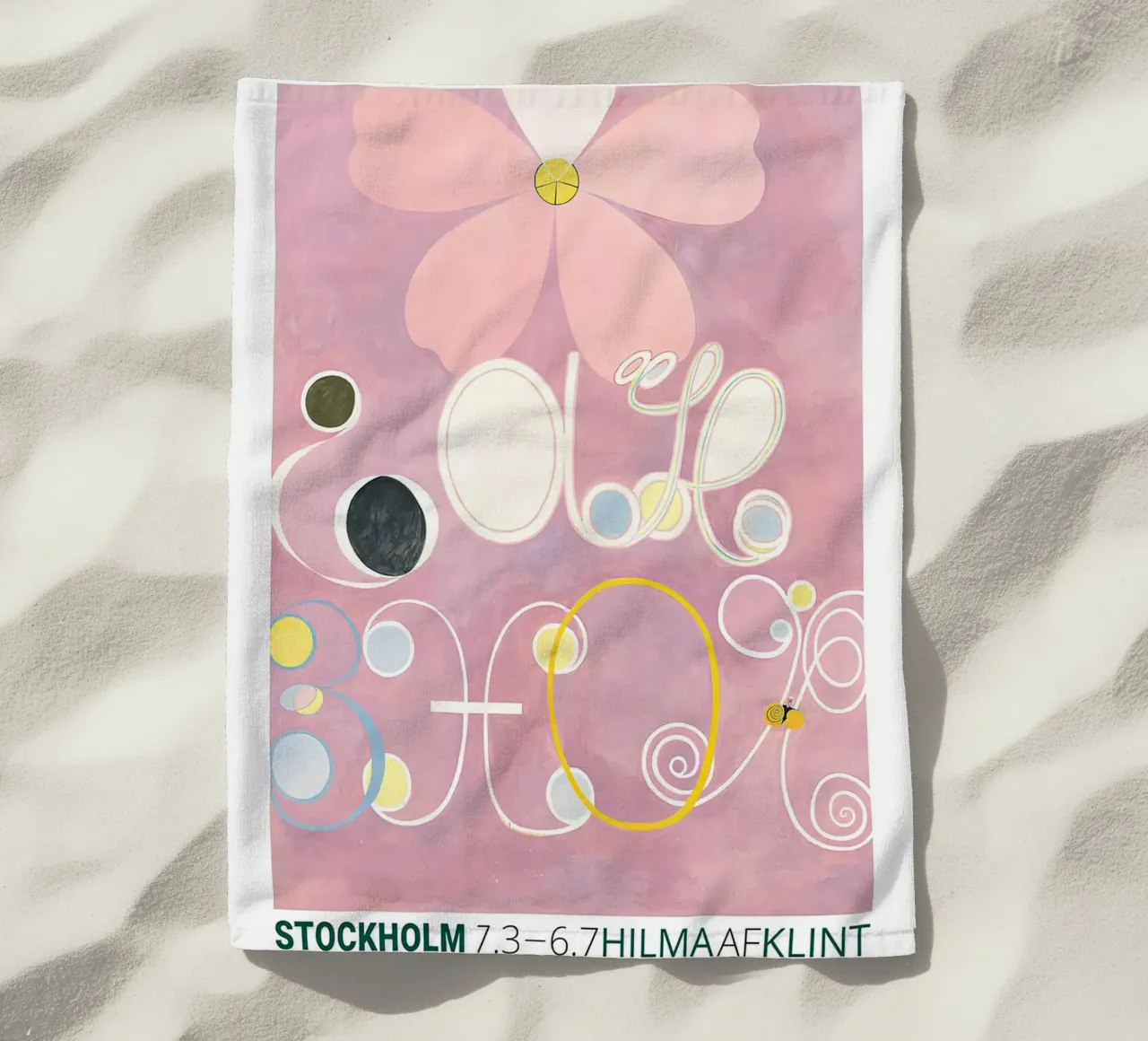 Hilma af Klint "Adulthood" Astratto Floreale Rosa telo mare da homdeco