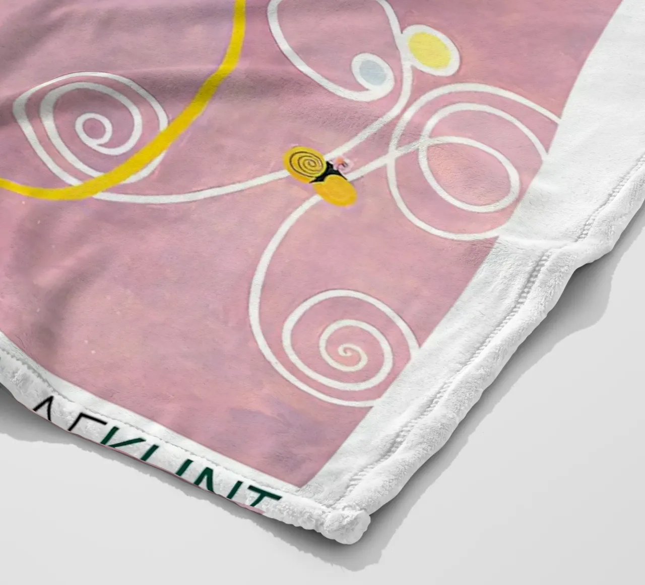 Hilma af Klint "Adulthood" Astratto Floreale Rosa coperta in pile da homdeco