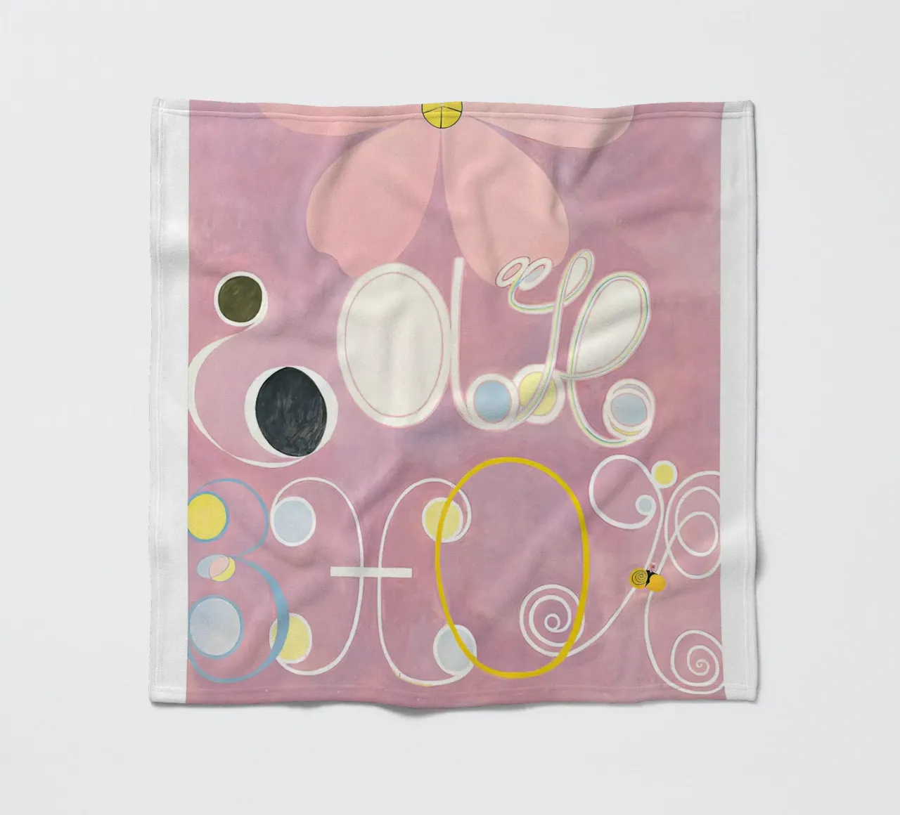 Hilma af Klint "Adulthood" Astratto Floreale Rosa coperta in pile da homdeco
