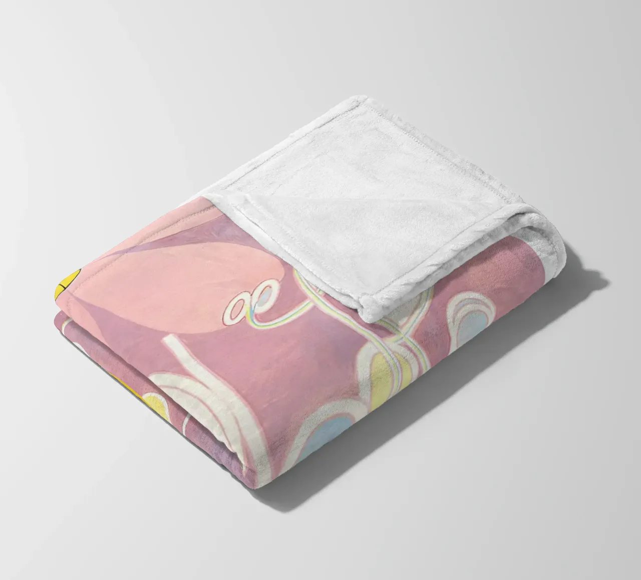 Hilma af Klint "Adulthood" Astratto Floreale Rosa coperta in pile da homdeco