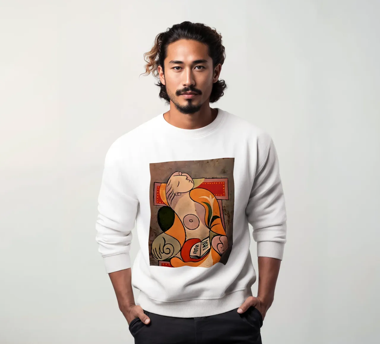 Picasso "Donna che legge" Capolavoro cubista stampato felpa da homdeco