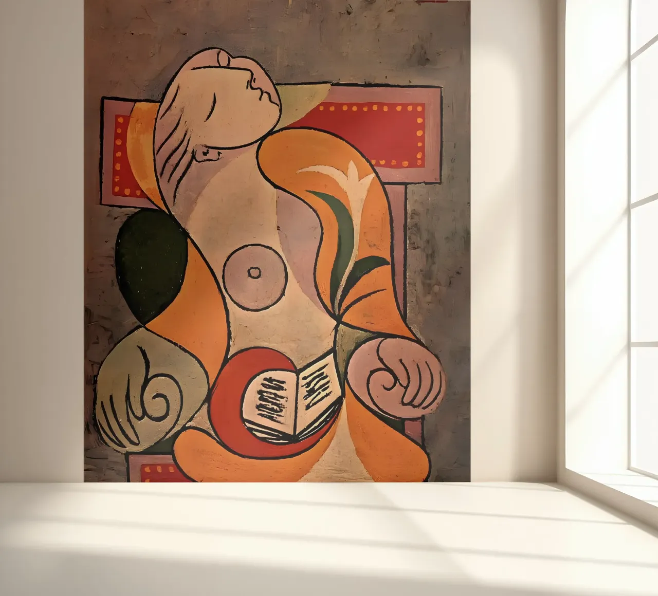 Picasso "Frau lesend" Kubistisches Meisterwerk Druck Fototapete von homdeco