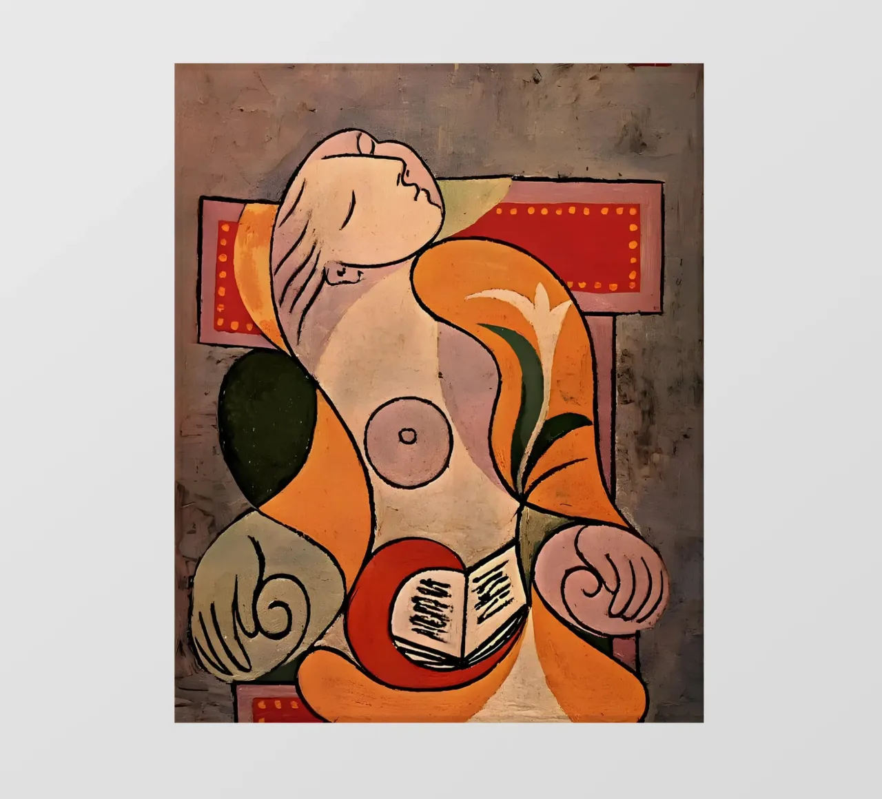 Picasso "Frau lesend" Kubistisches Meisterwerk Druck Fototapete von homdeco