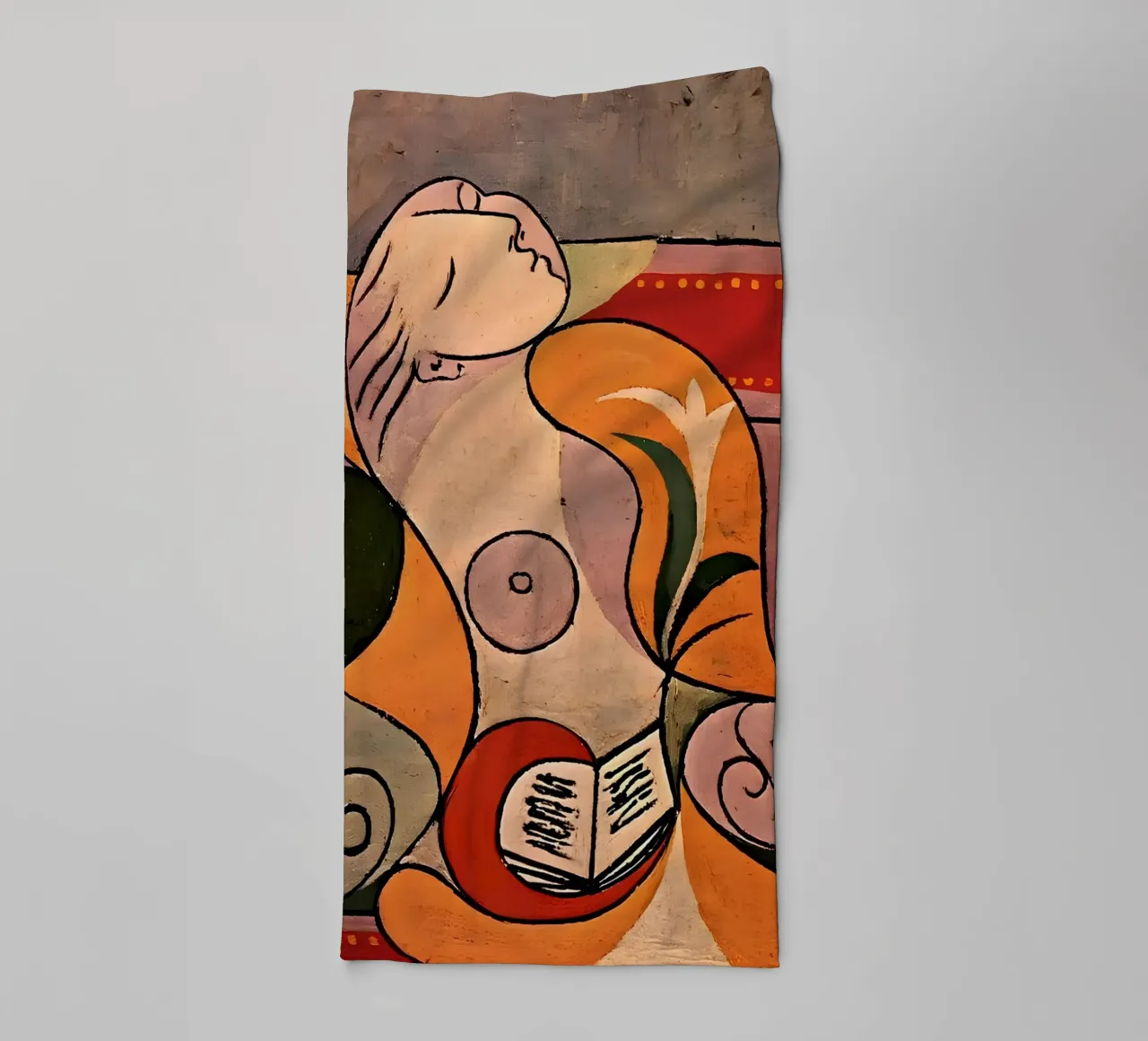 Picasso "Femme lisant", chef-d'oeuvre cubiste imprimé serviette de bain de homdeco