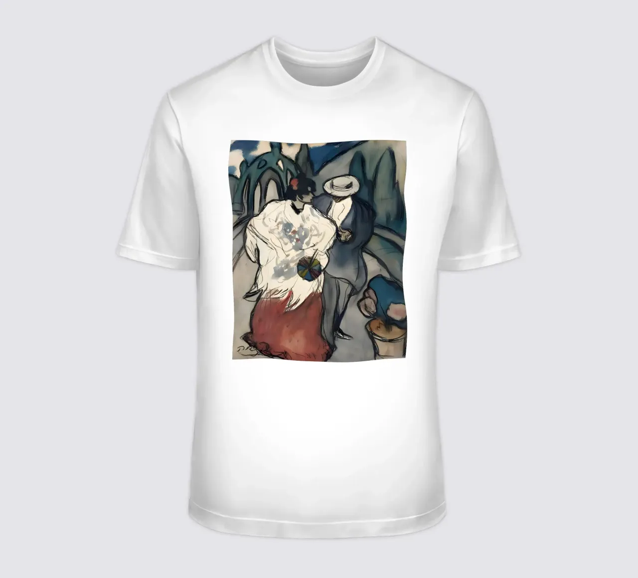 Picasso "Street Scene" Early Modern Sketch Print t-shirt by homdeco
