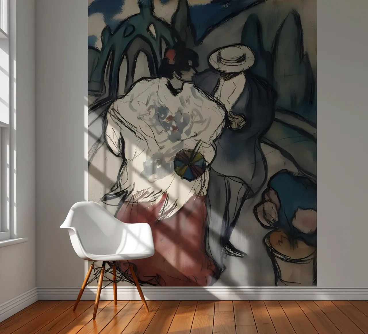 Picasso "Straßenszene" Frühmoderne Skizze Druck Fototapete von homdeco