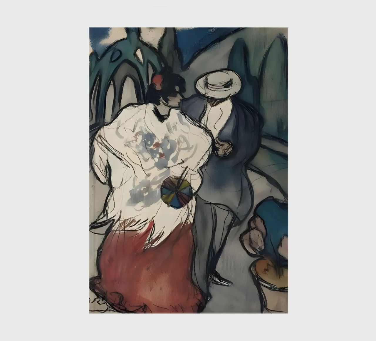 Picasso "Street Scene" Early Modern Sketch Print notebook by homdeco