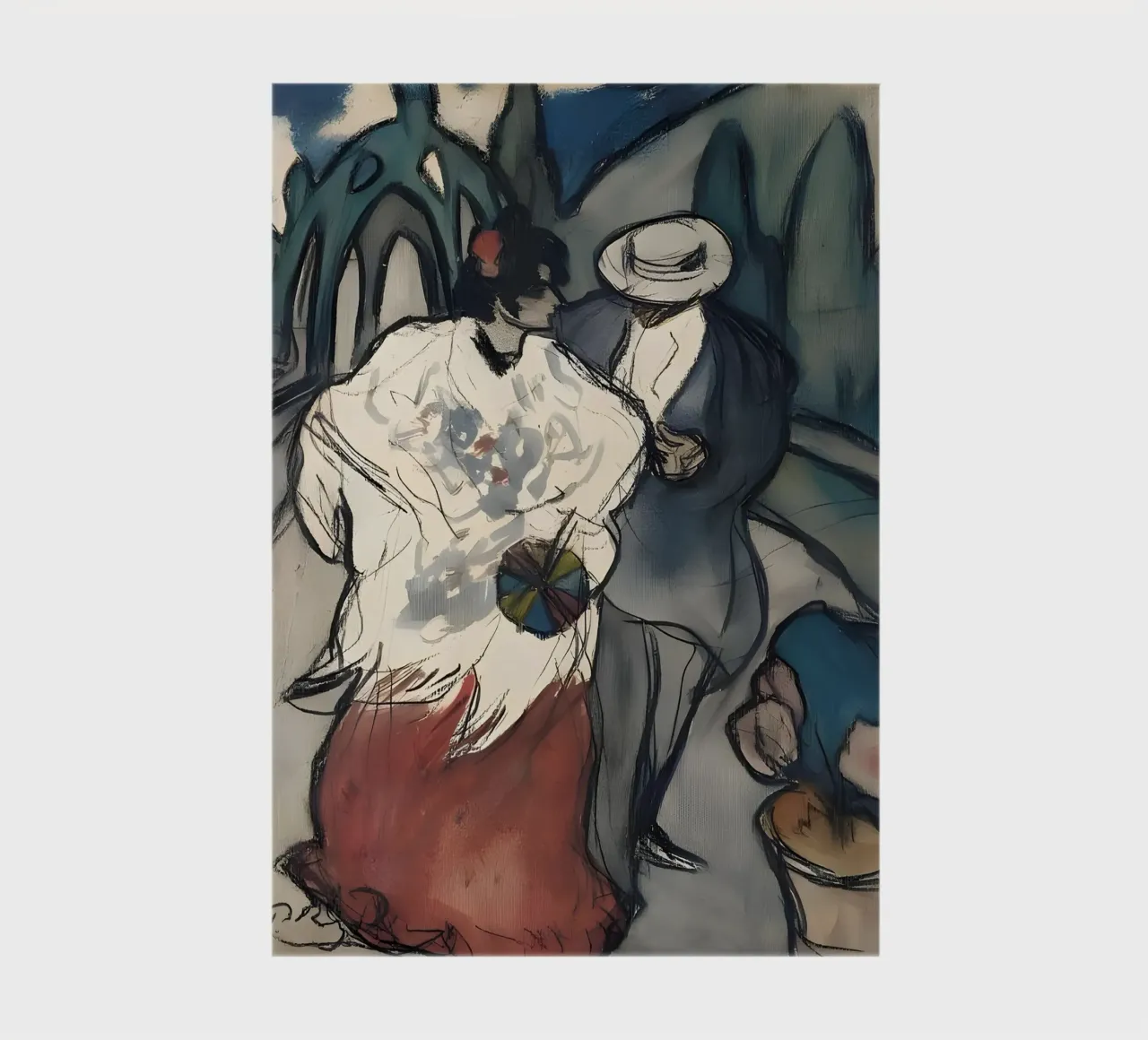 Picasso "Street Scene" Early Modern Sketch Print notebook by homdeco