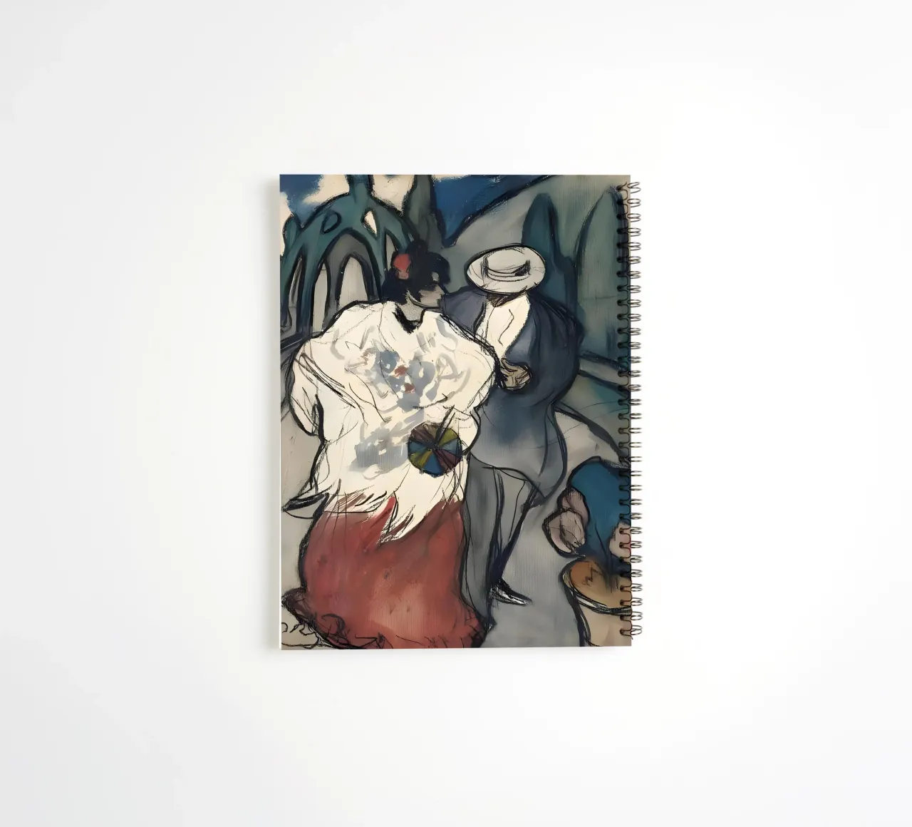 Picasso "Street Scene" Early Modern Sketch Print spiral notebook by homdeco