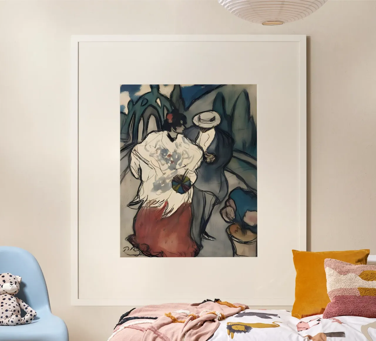 Picasso "Street Scene" Early Modern Sketch Print hahnemühle de homdeco