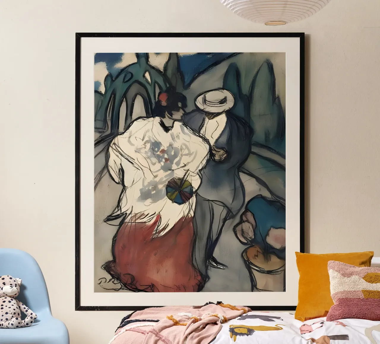 Picasso "Street Scene" Early Modern Sketch Print hahnemühle de homdeco