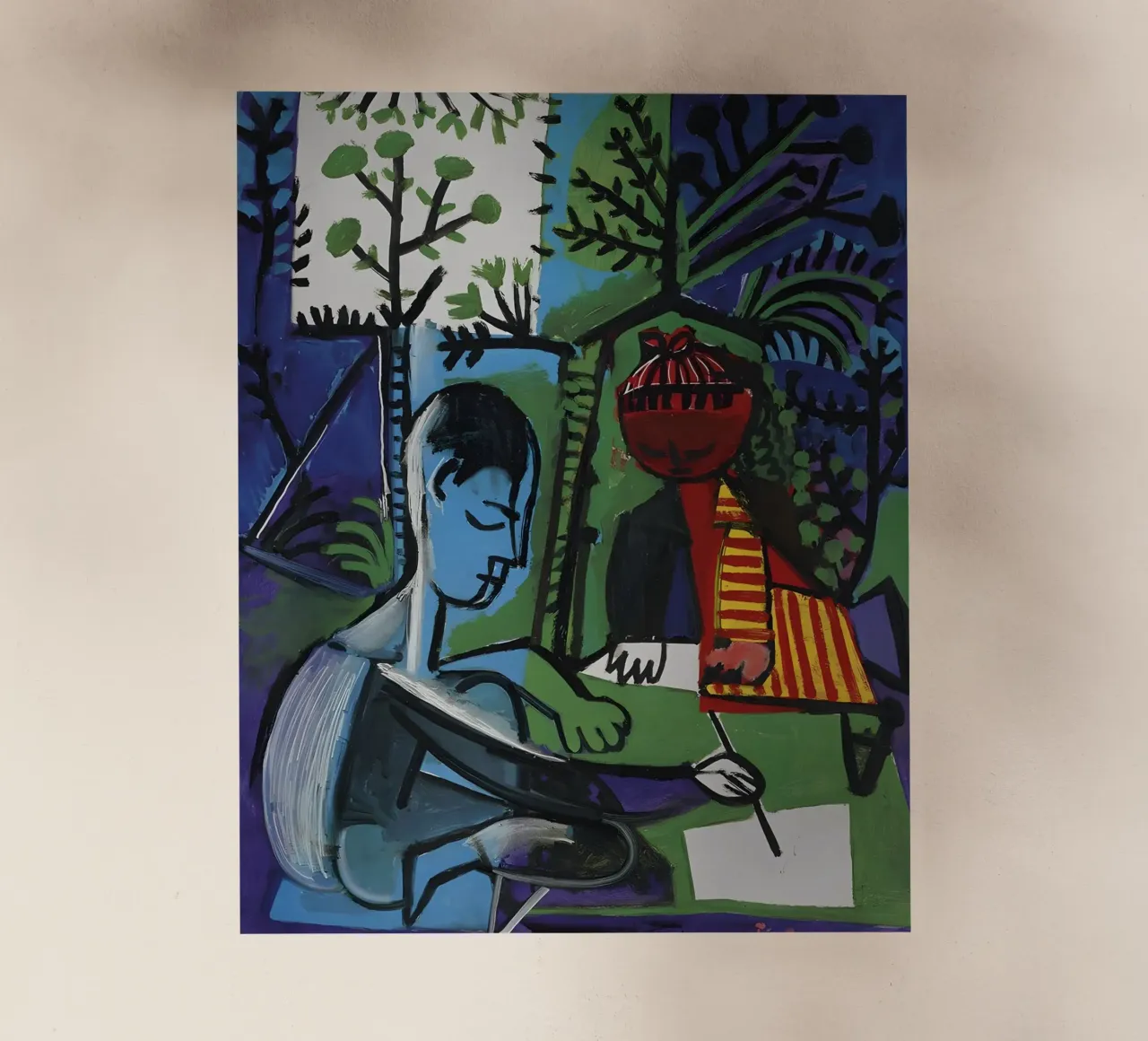 Picasso "Il pittore e la modella" Espressione cubista pellicola backlit da homdeco