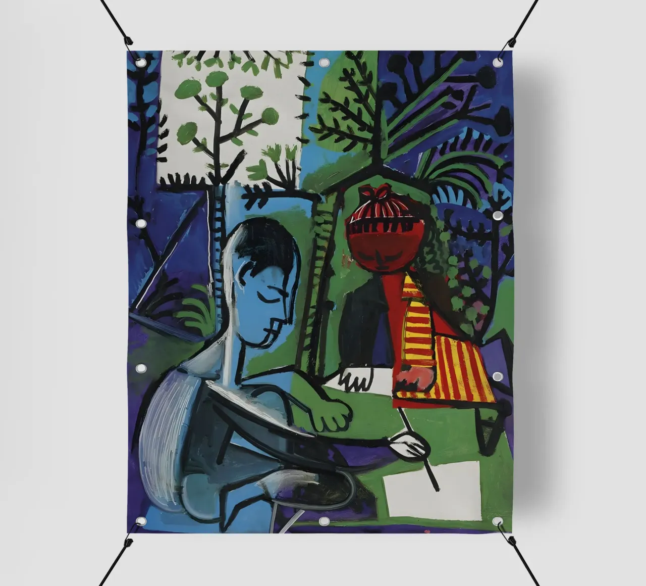 Picasso "Il pittore e la modella" Espressione cubista telo in pvc da homdeco
