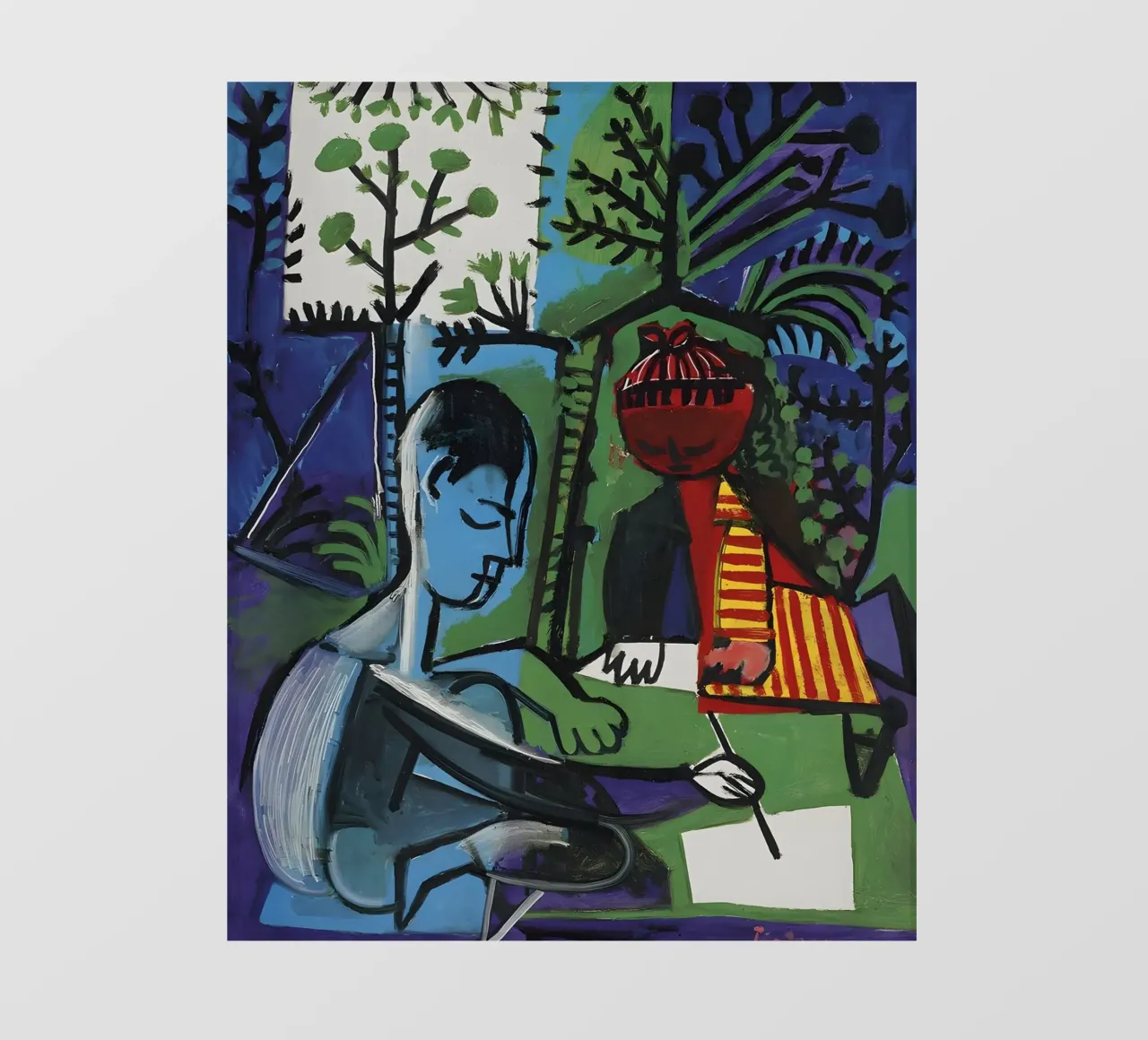 Picasso "Il pittore e la modella" Espressione cubista telo in pvc da homdeco