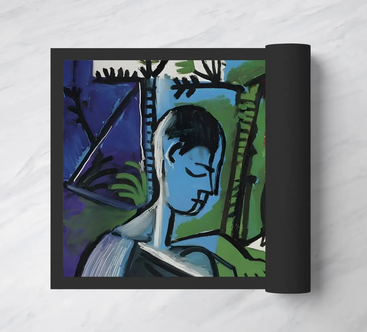 Picasso "Il pittore e la modella" Espressione cubista zerbino da homdeco