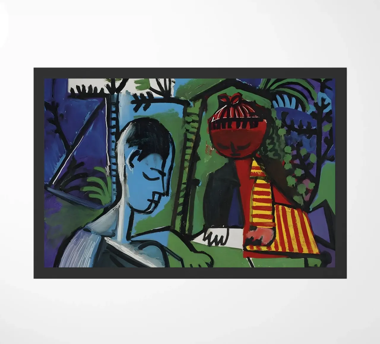 Picasso "Il pittore e la modella" Espressione cubista zerbino da homdeco
