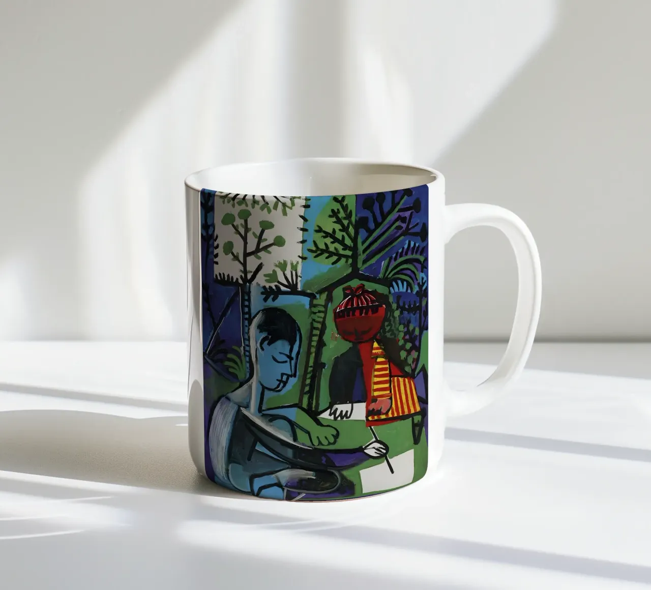 Picasso "Il pittore e la modella" Espressione cubista tazza in ceramica da homdeco