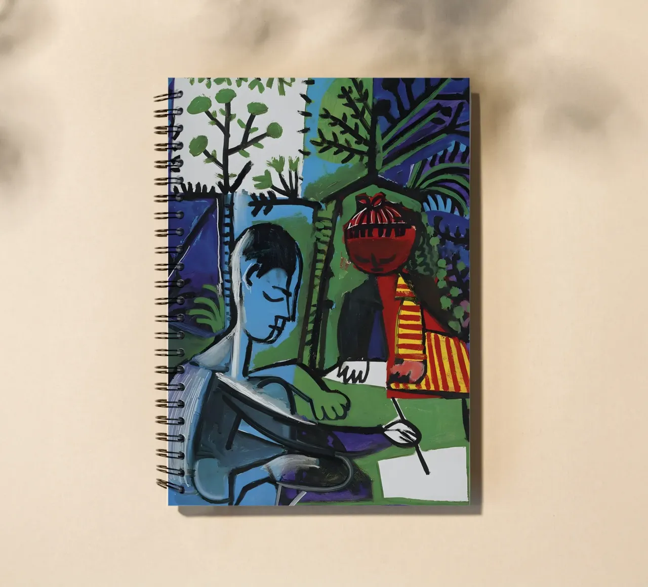 Picasso "The Painter & Model" Cubist Expression spiral notebook by homdeco